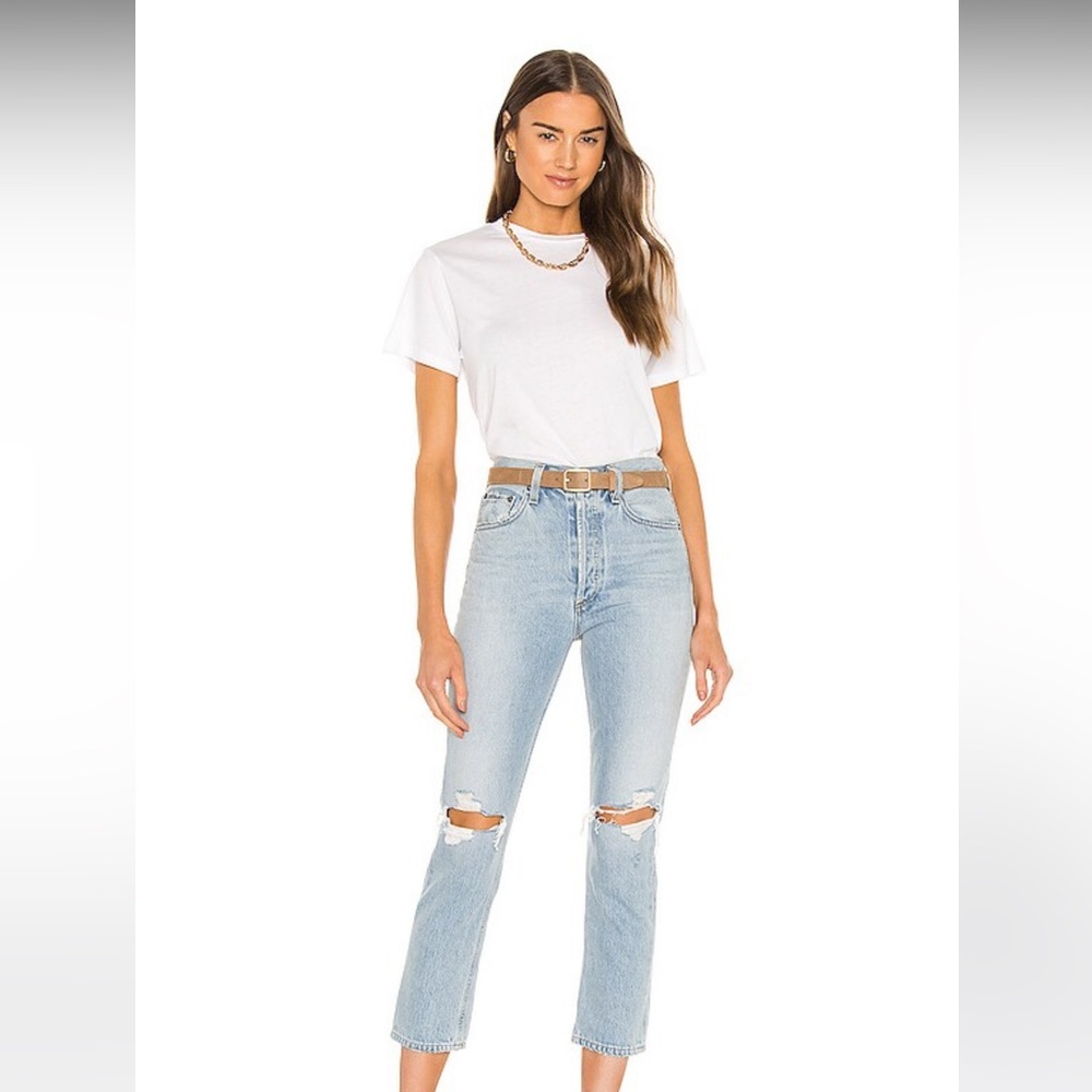 AGOLDE Riley Crop I’m Clear Skies - Sz 26